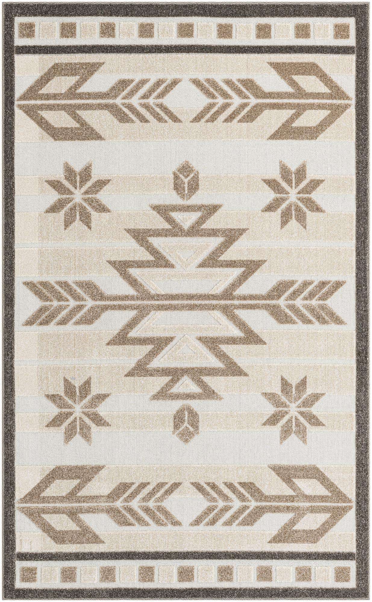 5' x 8' Easy-Clean Modern Indoor / Outdoor Rug