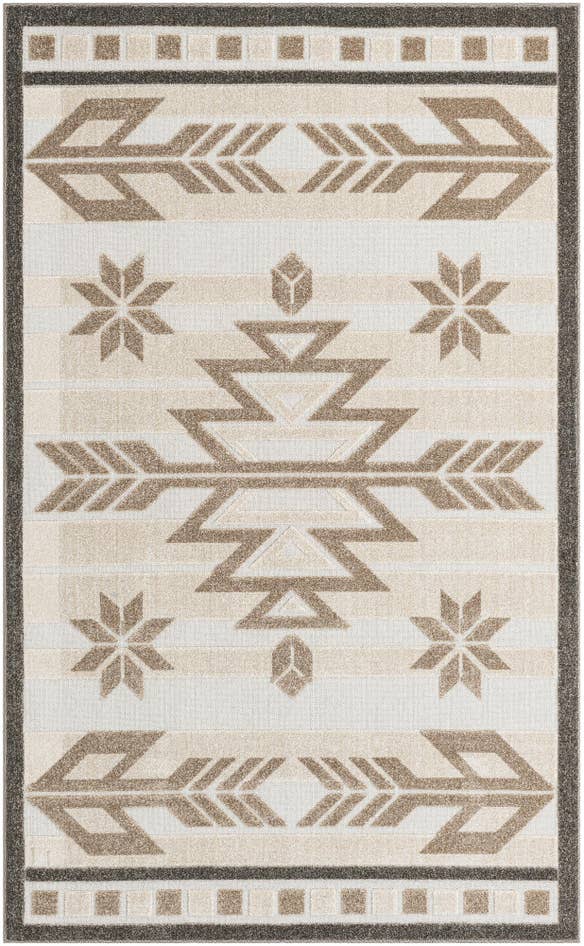 Detail image of 5' x 8' Easy-Clean Modern Indoor / Outdoor Rug