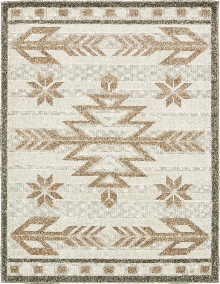 Detail image of 4' x 6' Easy-Clean Modern Indoor / Outdoor Rug