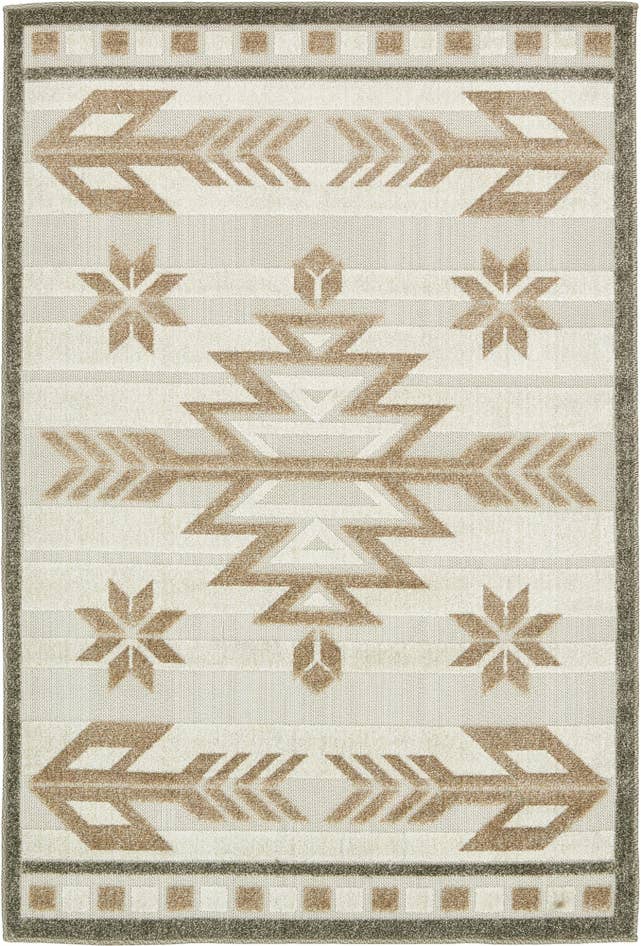 Detail image of 4' x 6' Easy-Clean Modern Indoor / Outdoor Rug