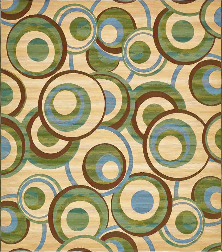 305cm x 370cm Facile à nettoyer Modern Tapis Intérieur / Extérieur