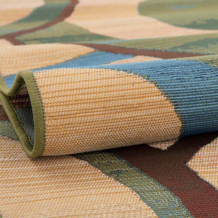 Detail image of 5' 3 x 8' Easy-Clean Modern Indoor / Outdoor Rug