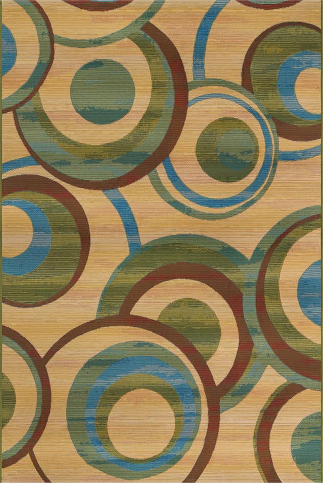 Detail image of 5' 3 x 8' Easy-Clean Modern Indoor / Outdoor Rug