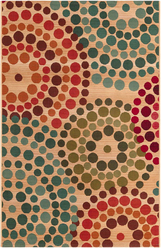 Detail image of 3' 3 x 5' 3 Easy-Clean Modern Indoor / Outdoor Rug