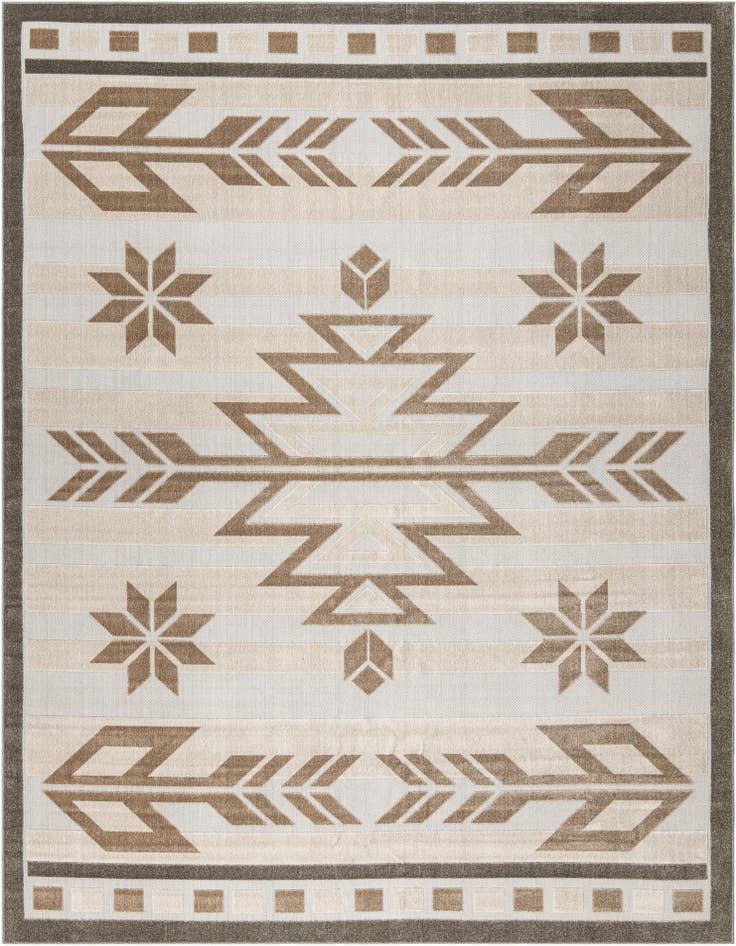 Detail image of 10' x 13' Easy-Clean Modern Indoor / Outdoor Rug