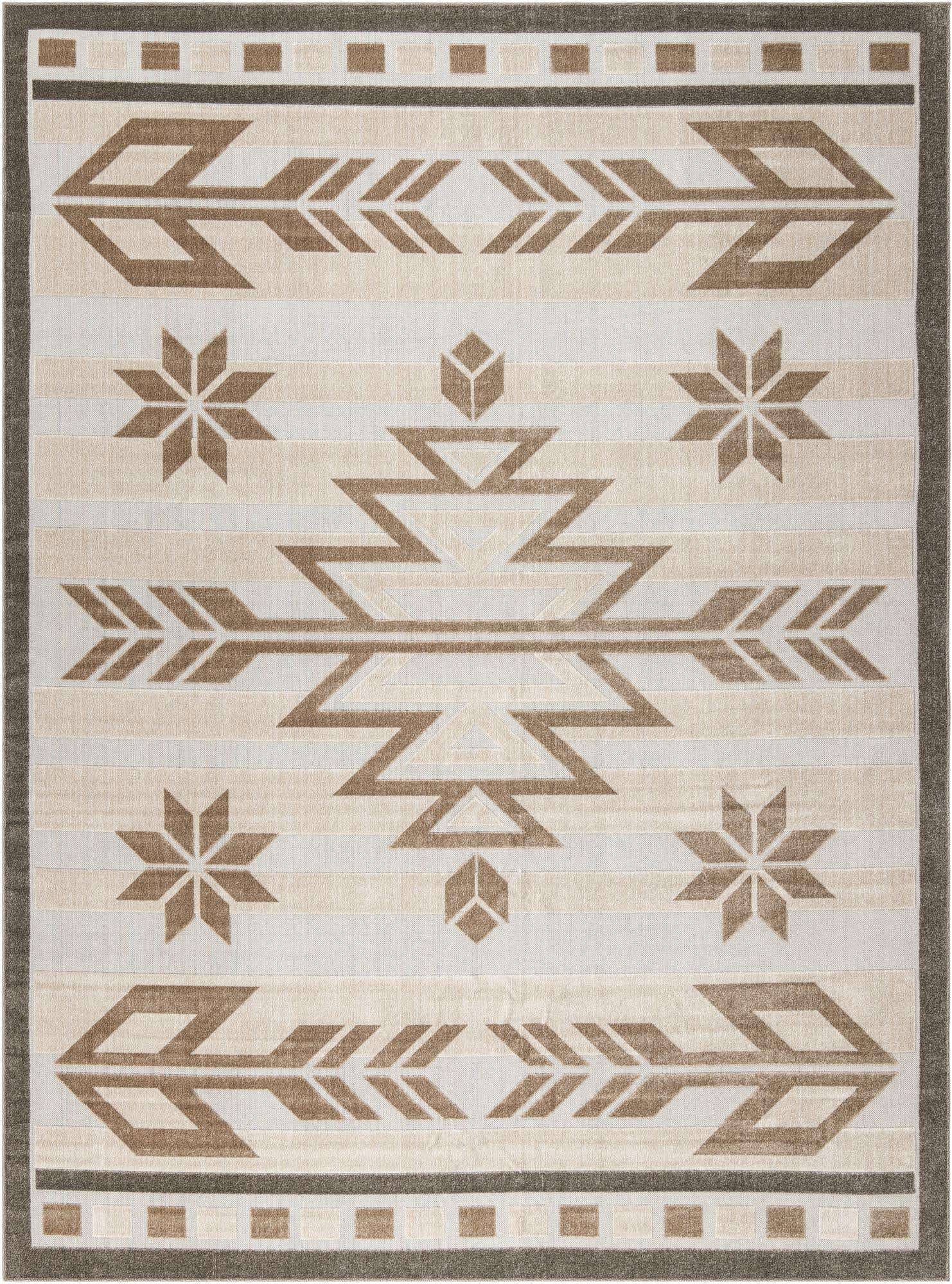 10' x 13' Easy-Clean Modern Indoor / Outdoor Rug