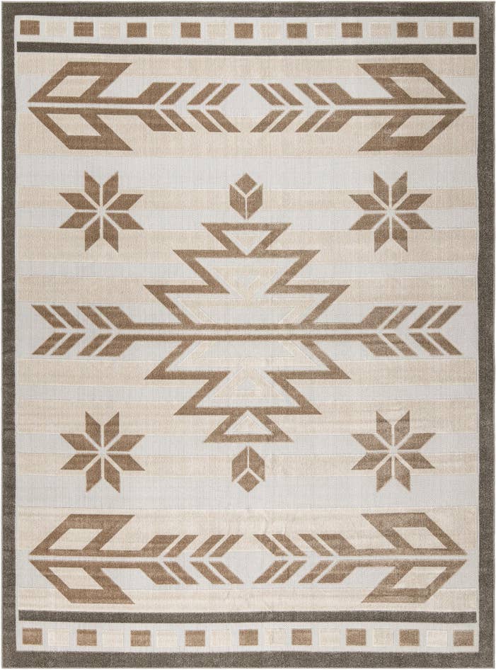 Detail image of 10' x 13' Easy-Clean Modern Indoor / Outdoor Rug