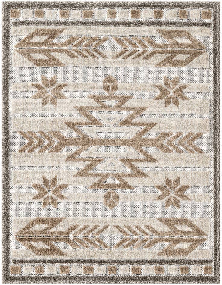 Detail image of 2' x 3' Easy-Clean Modern Indoor / Outdoor Rug