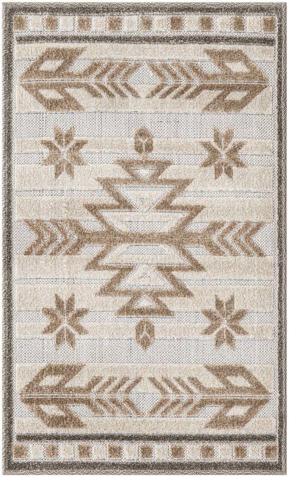 Detail image of 2' x 3' Easy-Clean Modern Indoor / Outdoor Rug