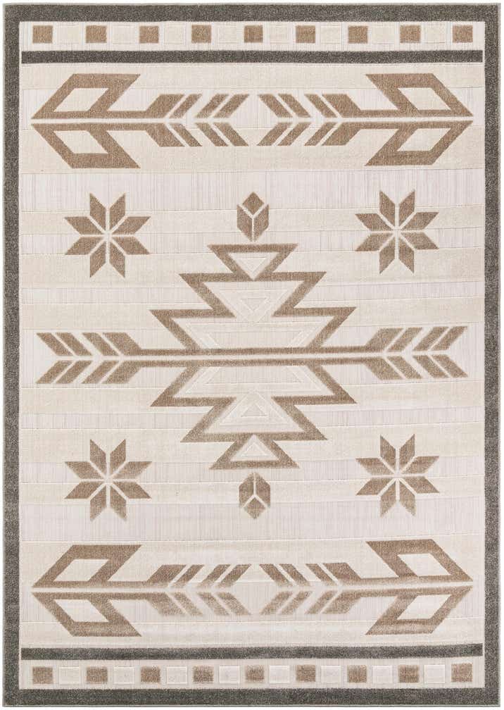 7' 10 x 11' Easy-Clean Modern Indoor / Outdoor Rug