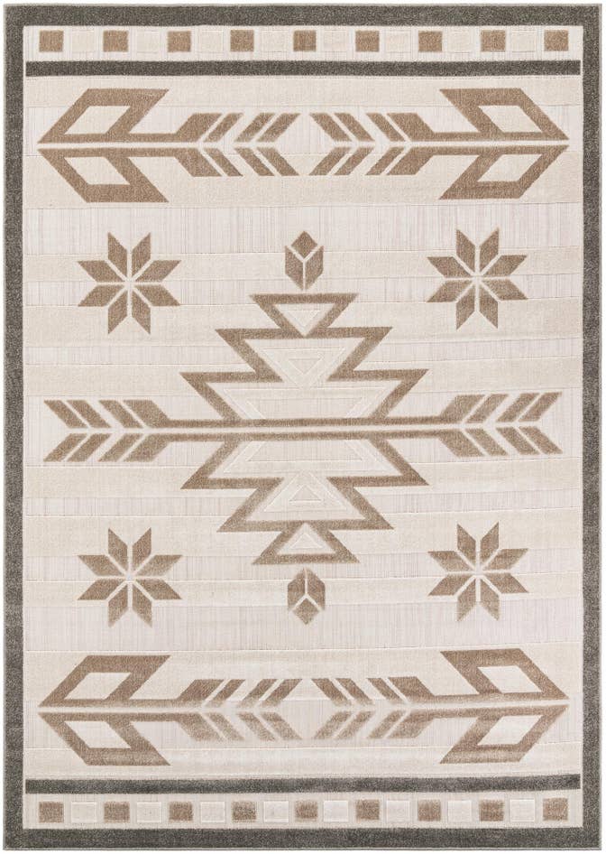 Detail image of 7' 10 x 11' Easy-Clean Modern Indoor / Outdoor Rug