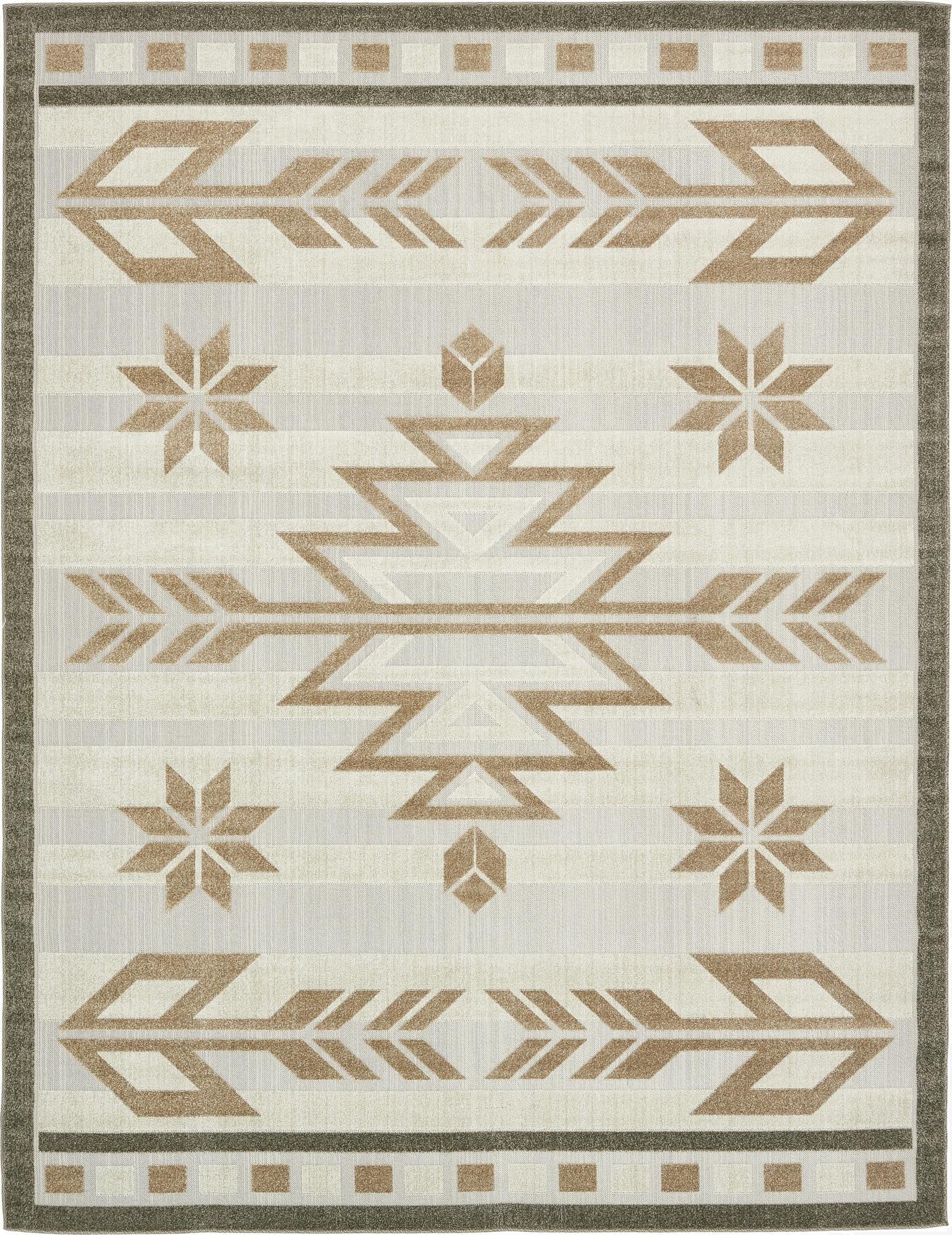 9' x 12'  Washable Modern Indoor / Outdoor Rug