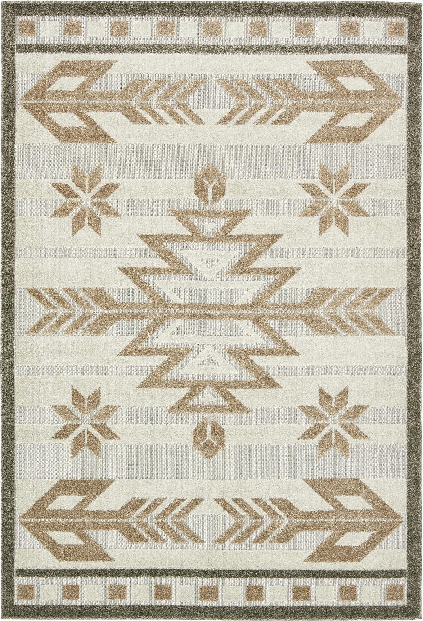 6' x 9'  Washable Modern Indoor / Outdoor Rug