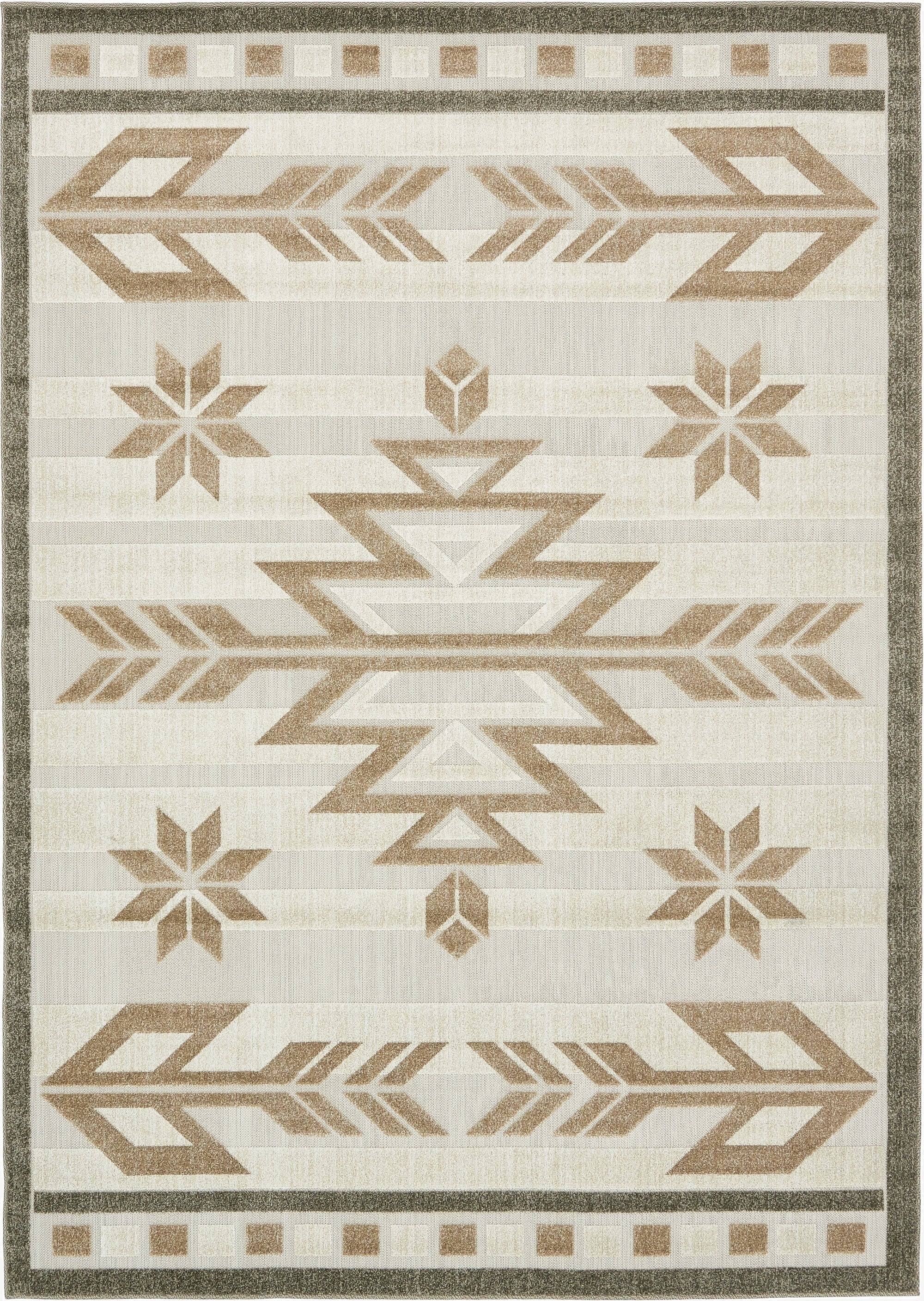 7' x 10'  Washable Modern Indoor / Outdoor Rug