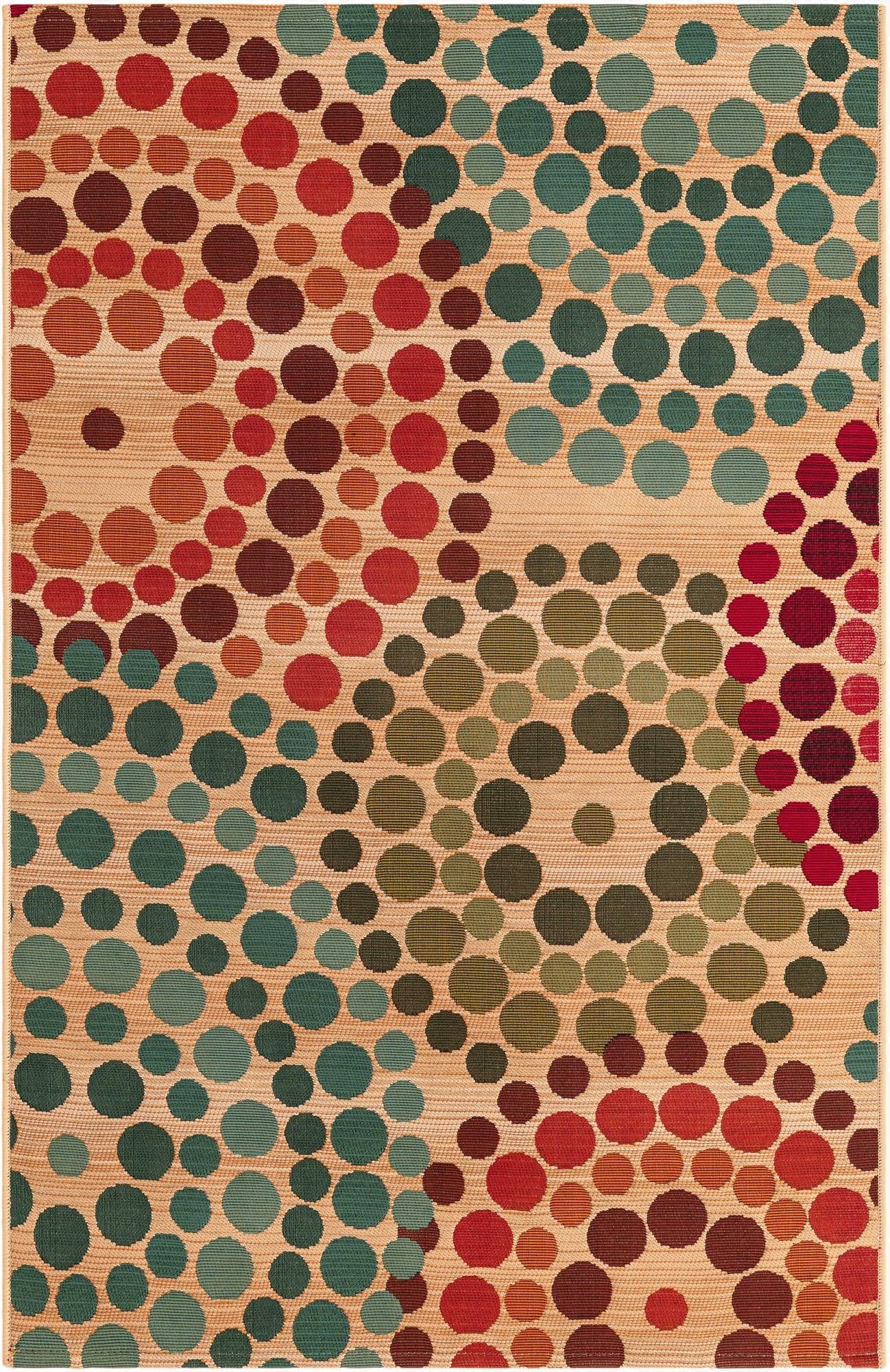 3' 3 x 5' 3  Washable Modern Indoor / Outdoor Rug