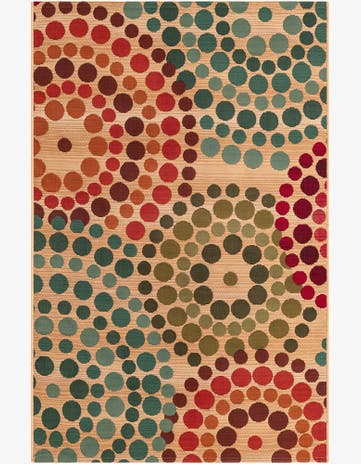 3' 3 x 5' 3 Easy-Clean Modern Indoor / Outdoor Rug