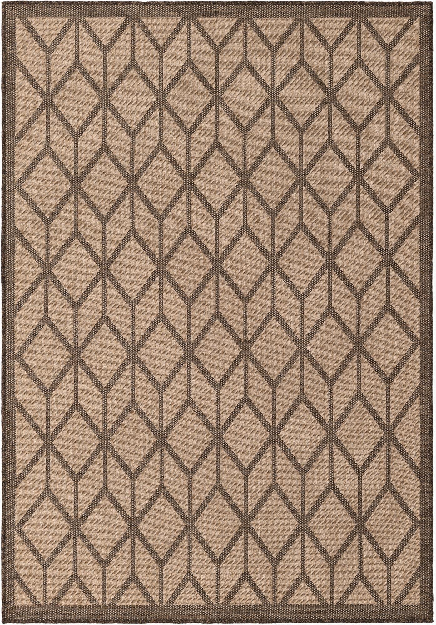 5' 3 x 7' 7 Easy-Clean Modern Indoor / Outdoor Rug