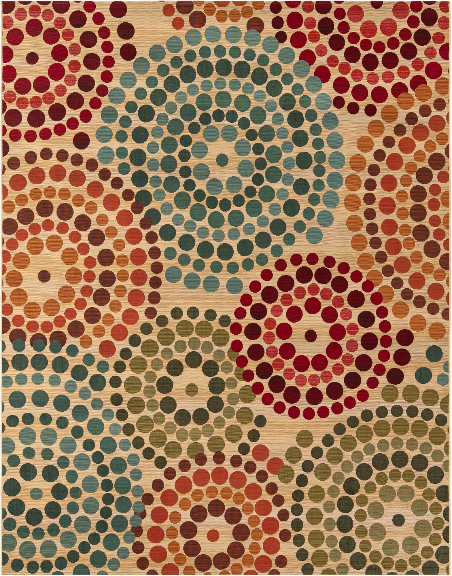 Primary image 7' 10 x 10'  Washable Modern Indoor / Outdoor Rug