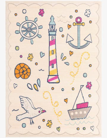 Beige Easy-Clean Indoor / Outdoor Rug