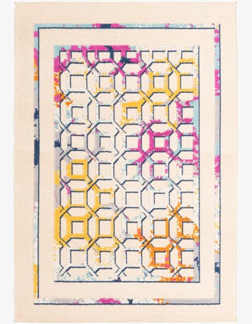 Beige Easy-Clean Indoor / Outdoor Rug