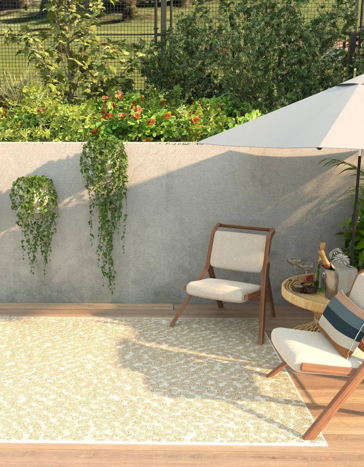 Detail image of 2' x 3' 1  Washable Safari Indoor / Outdoor Rug