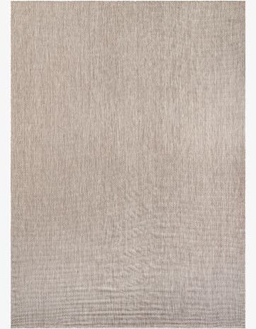 Beige Easy-Clean Solid Indoor / Outdoor Rug