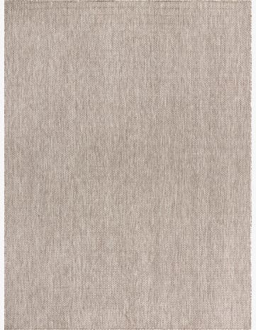 Beige Easy-Clean Solid Indoor / Outdoor Rug