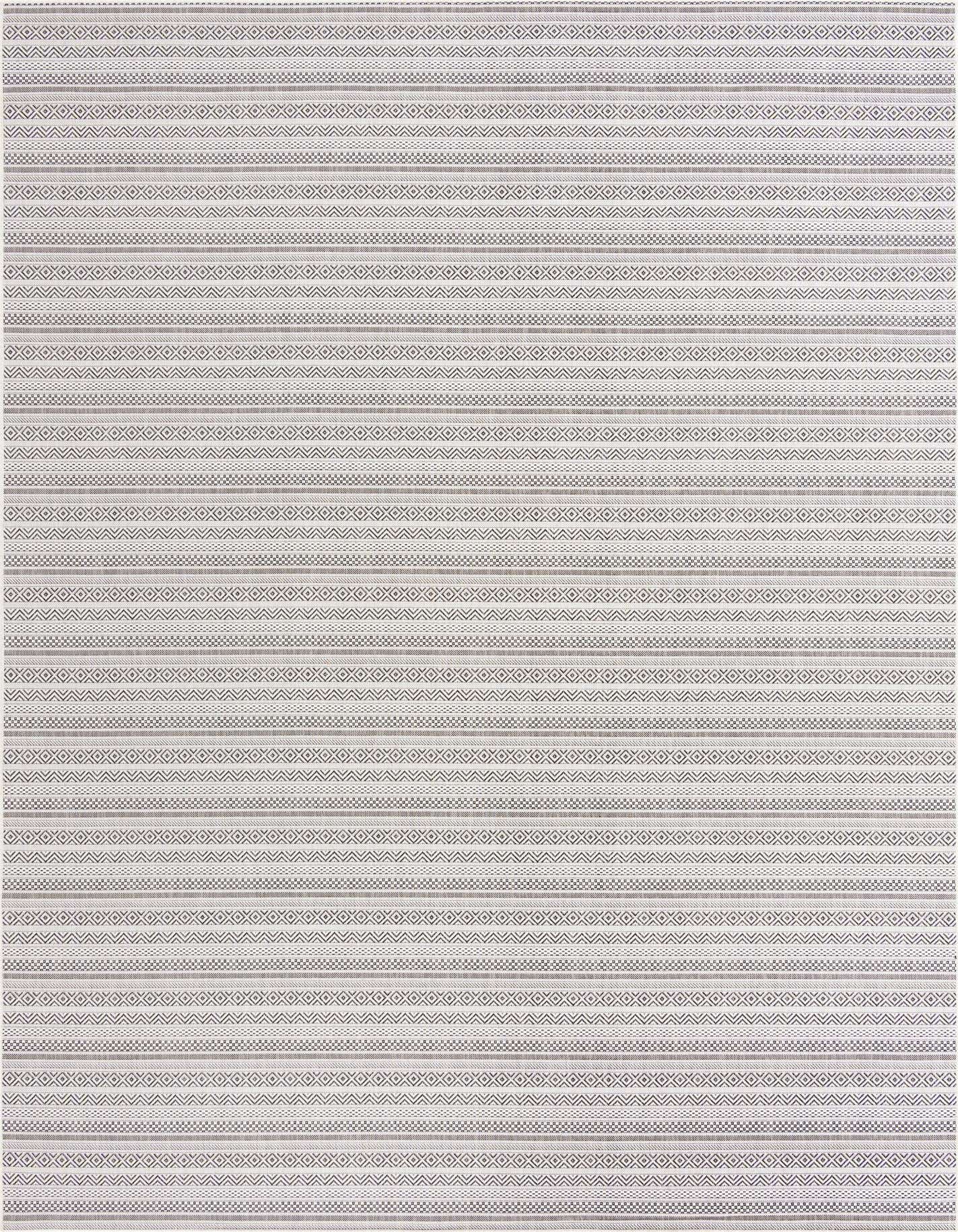 10' x 14' Easy-Clean Striped Indoor / Outdoor Rug