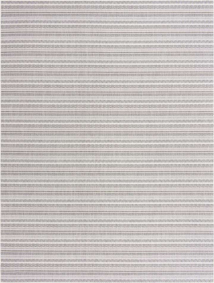 10' x 13' Easy-Clean Striped Indoor / Outdoor Rug