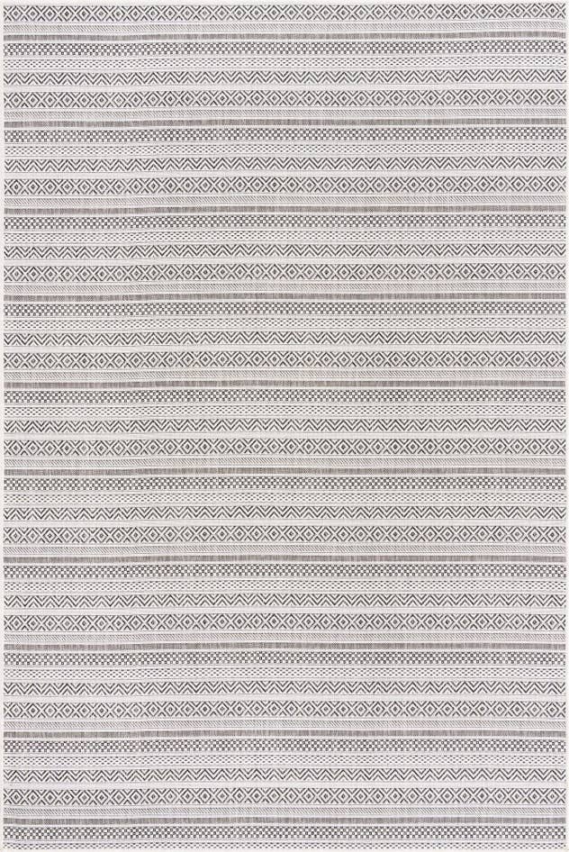 Detail image of 6' x 9' Easy-Clean Striped Indoor / Outdoor Rug