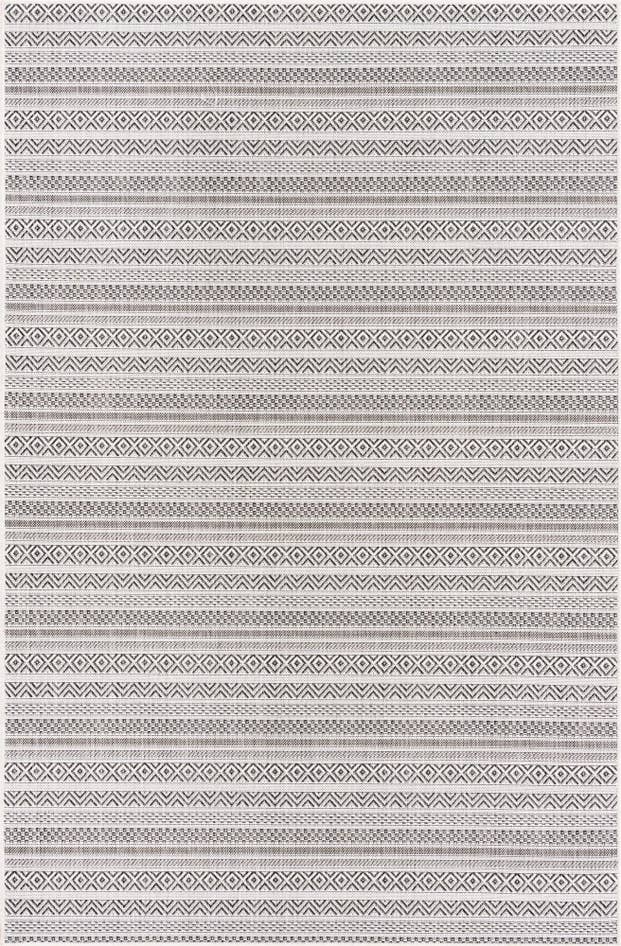 Detail image of 5' 3 x 8' Easy-Clean Striped Indoor / Outdoor Rug