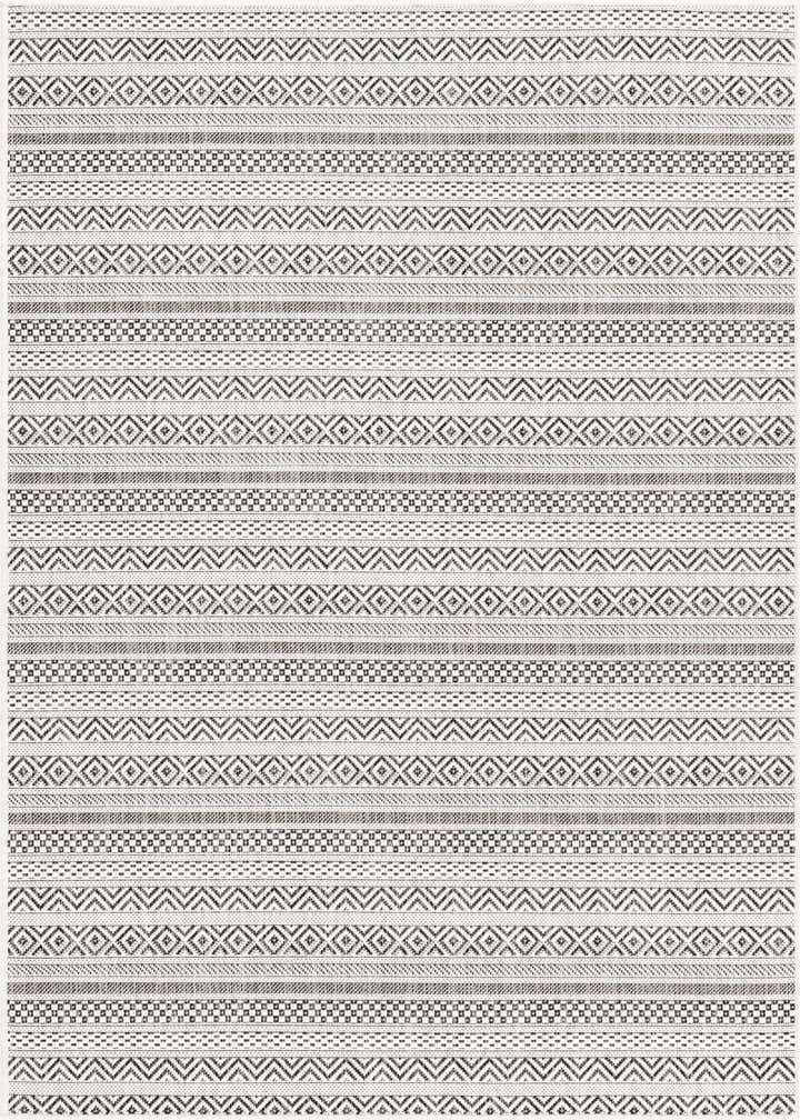 4' x 6' Easy-Clean Striped Indoor / Outdoor Rug