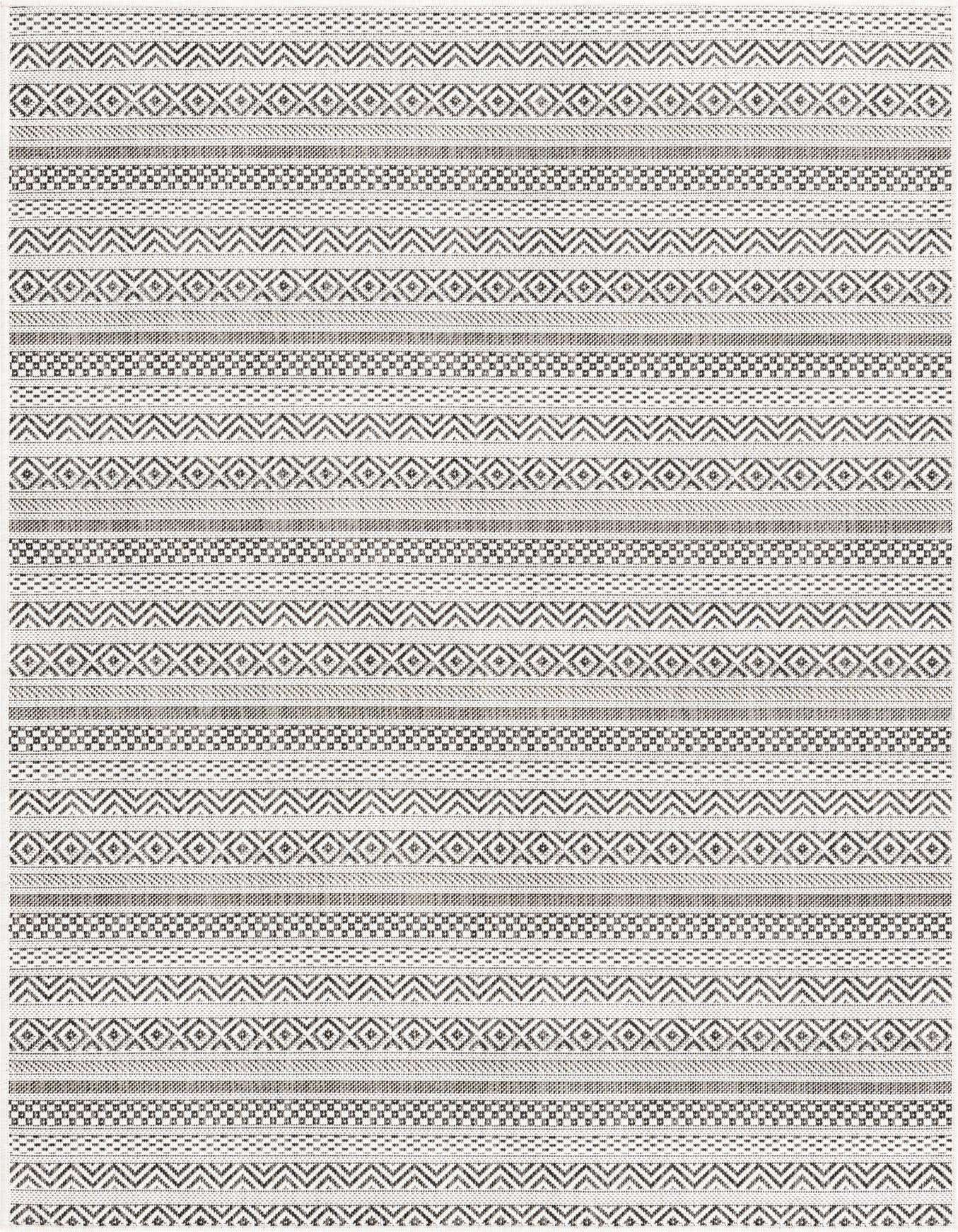 4' x 6' Easy-Clean Striped Indoor / Outdoor Rug