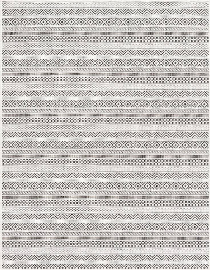 Detail image of 4' x 6' Easy-Clean Striped Indoor / Outdoor Rug
