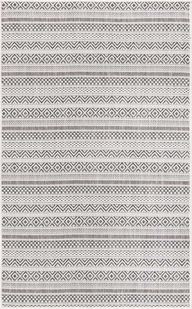 3' x 5' 3 Easy-Clean Striped Indoor / Outdoor Rug