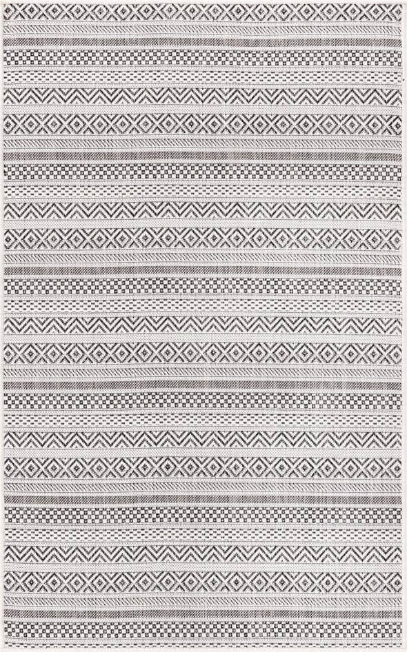 Detail image of 3' x 5' 3 Easy-Clean Striped Indoor / Outdoor Rug
