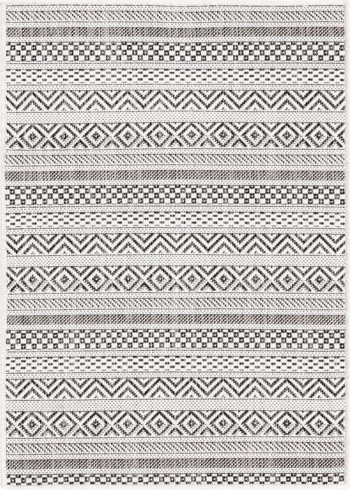 2' x 3' Easy-Clean Striped Indoor / Outdoor Rug