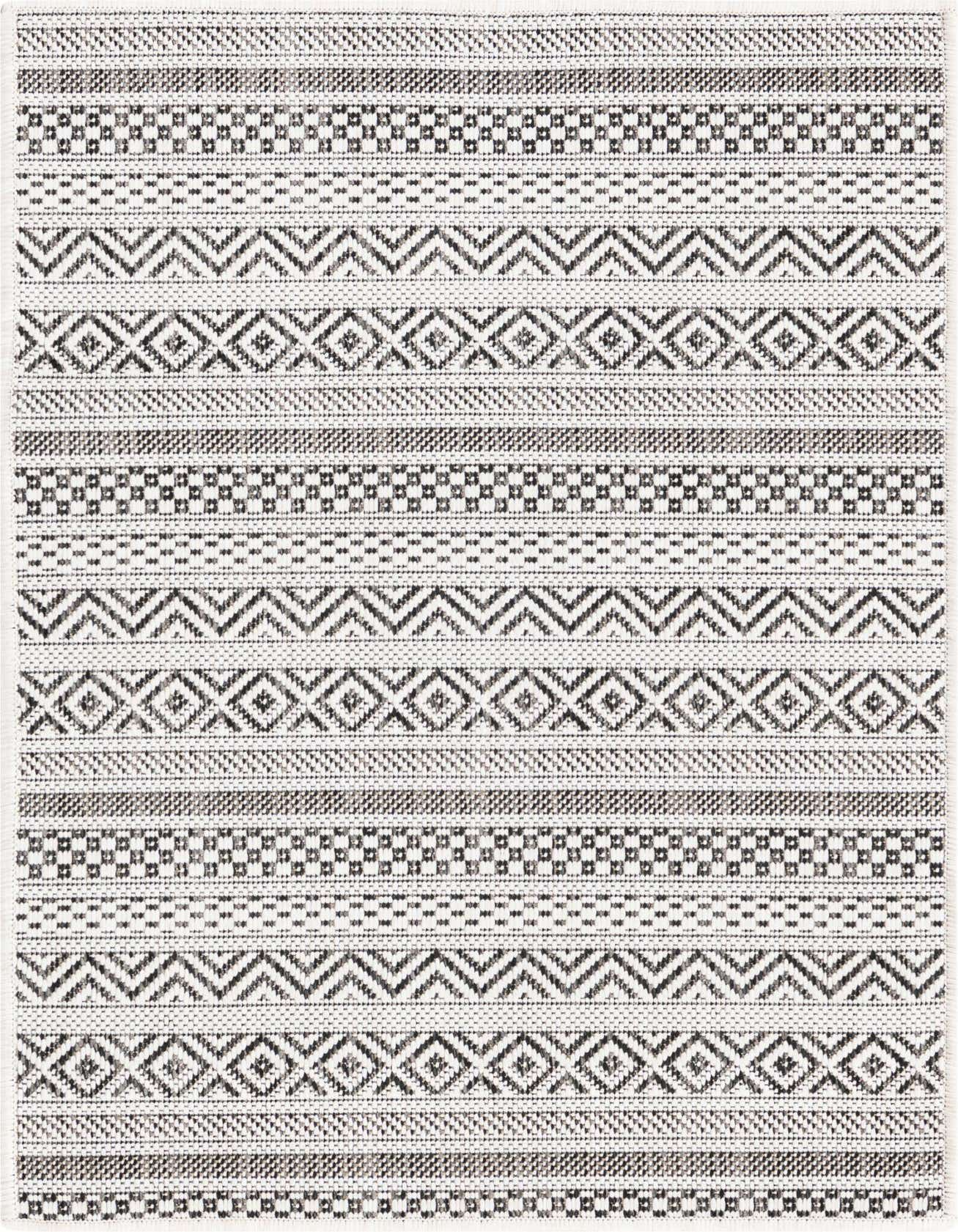 2' x 3' Easy-Clean Striped Indoor / Outdoor Rug