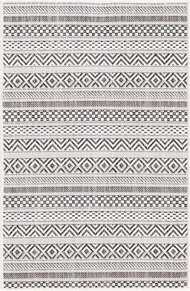 2' x 3' Easy-Clean Striped Indoor / Outdoor Rug