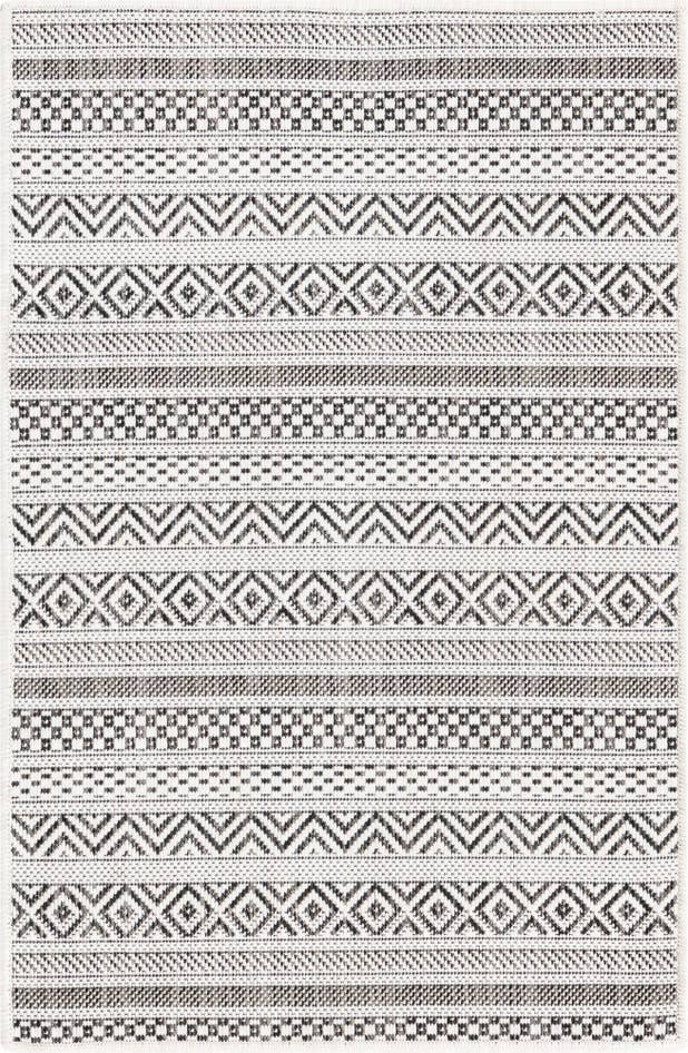 Detail image of 2' x 3' Easy-Clean Striped Indoor / Outdoor Rug