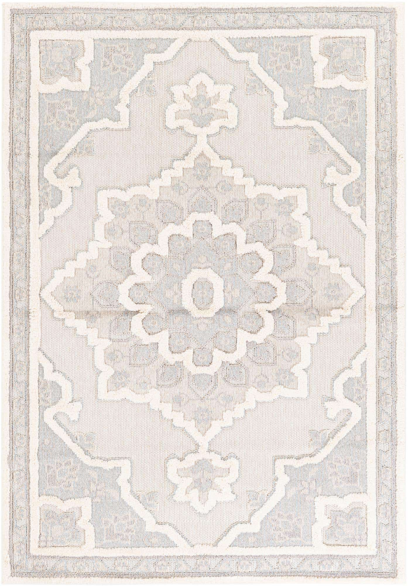 5' 2 x 7' 5 Easy-Clean Traditional Indoor / Outdoor Rug