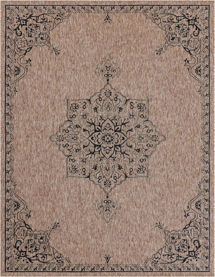 Detail image of 9' x 12' Easy-Clean Traditional Indoor / Outdoor Rug