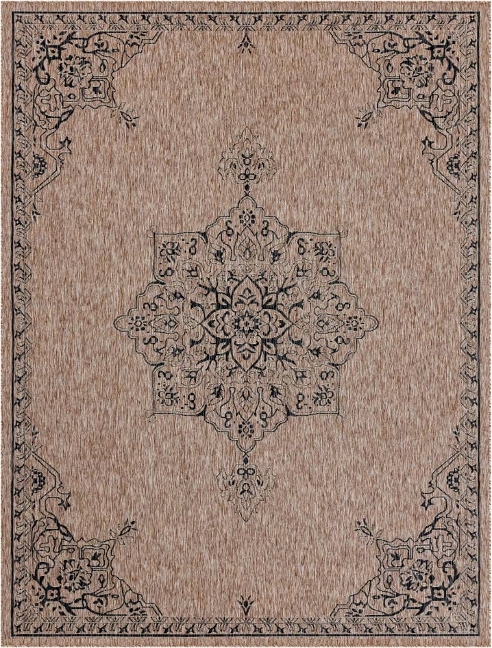 Detail image of 9' x 12' Easy-Clean Traditional Indoor / Outdoor Rug