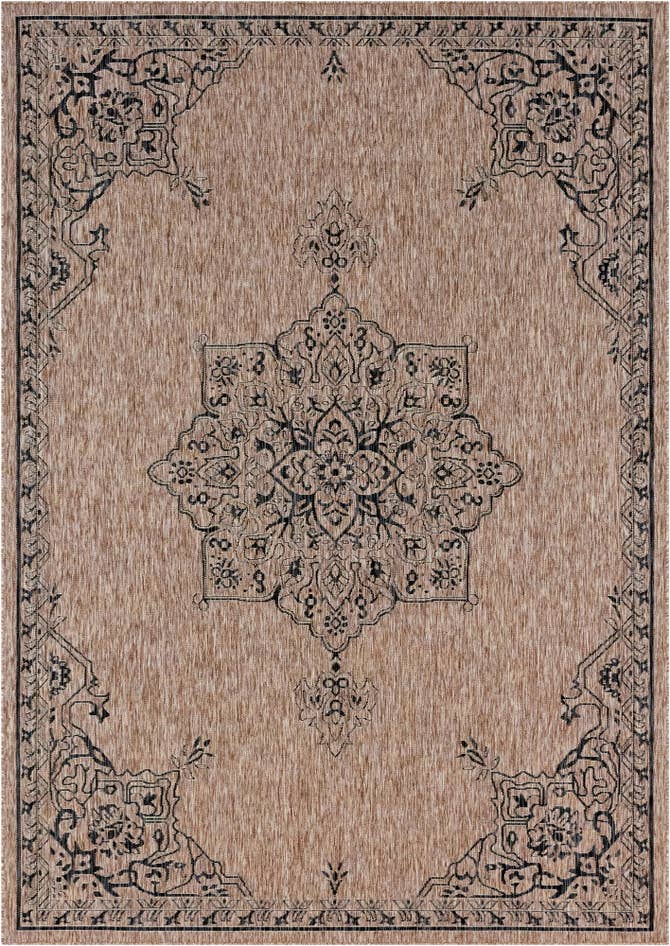 Detail image of 7' 10 x 11' Easy-Clean Traditional Indoor / Outdoor Rug