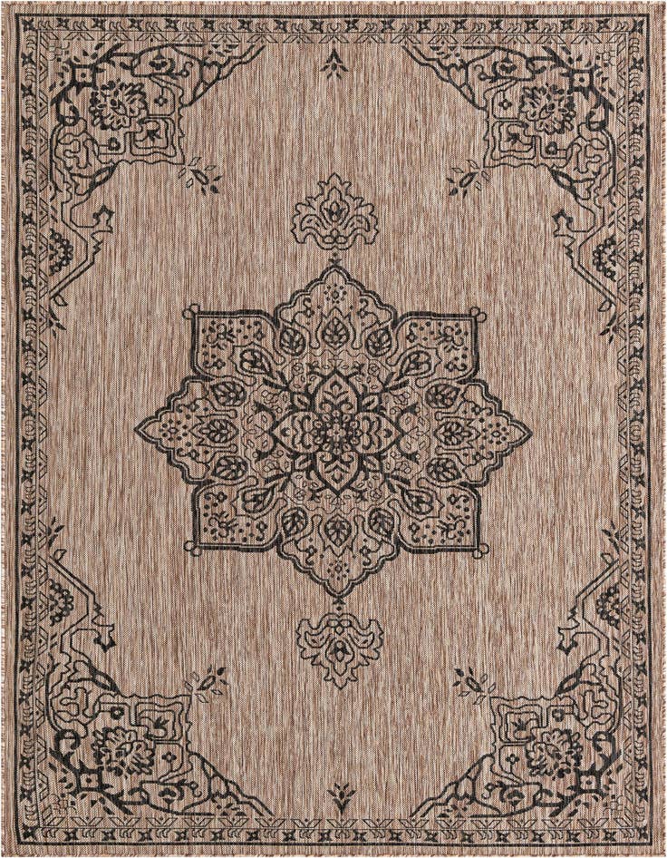 Detail image of 6' x 9' Easy-Clean Traditional Indoor / Outdoor Rug