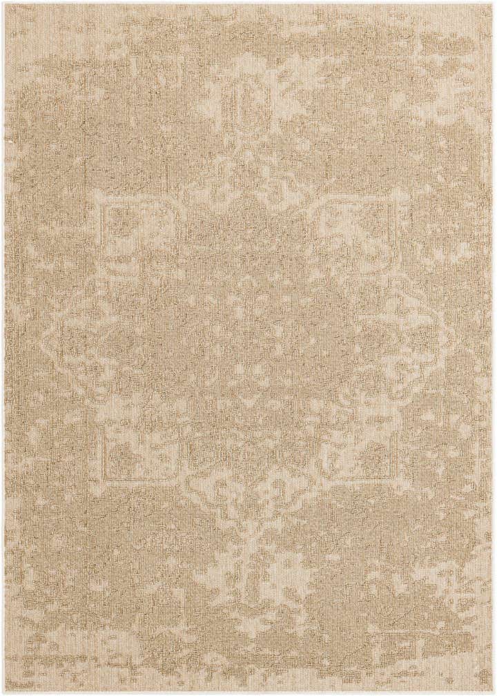 6' 1 x 9' Easy-Clean Traditional Indoor / Outdoor Rug