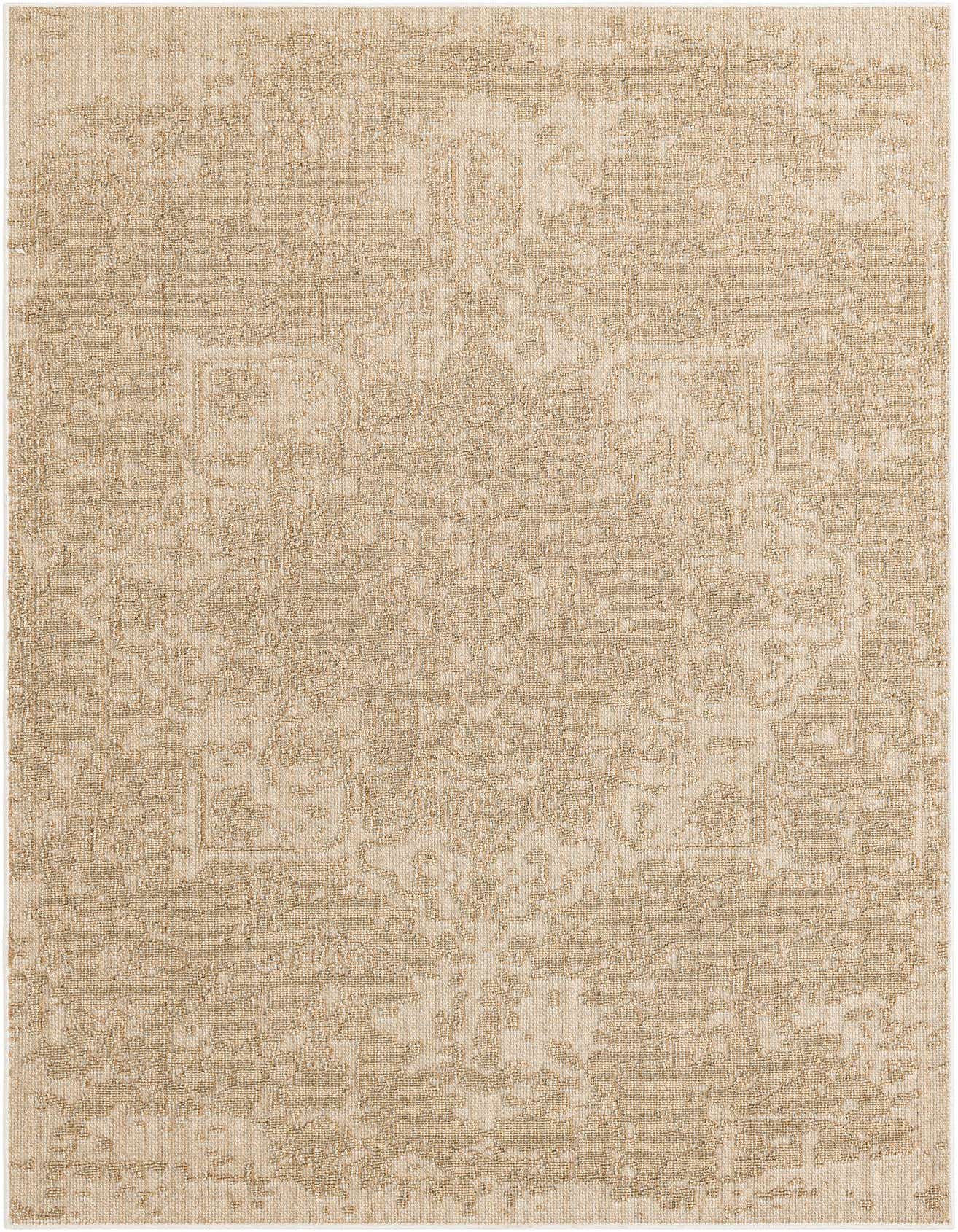 6' 1 x 9' Easy-Clean Traditional Indoor / Outdoor Rug