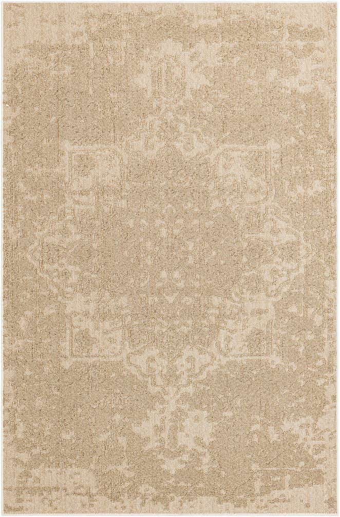 6' 1 x 9' Easy-Clean Traditional Indoor / Outdoor Rug
