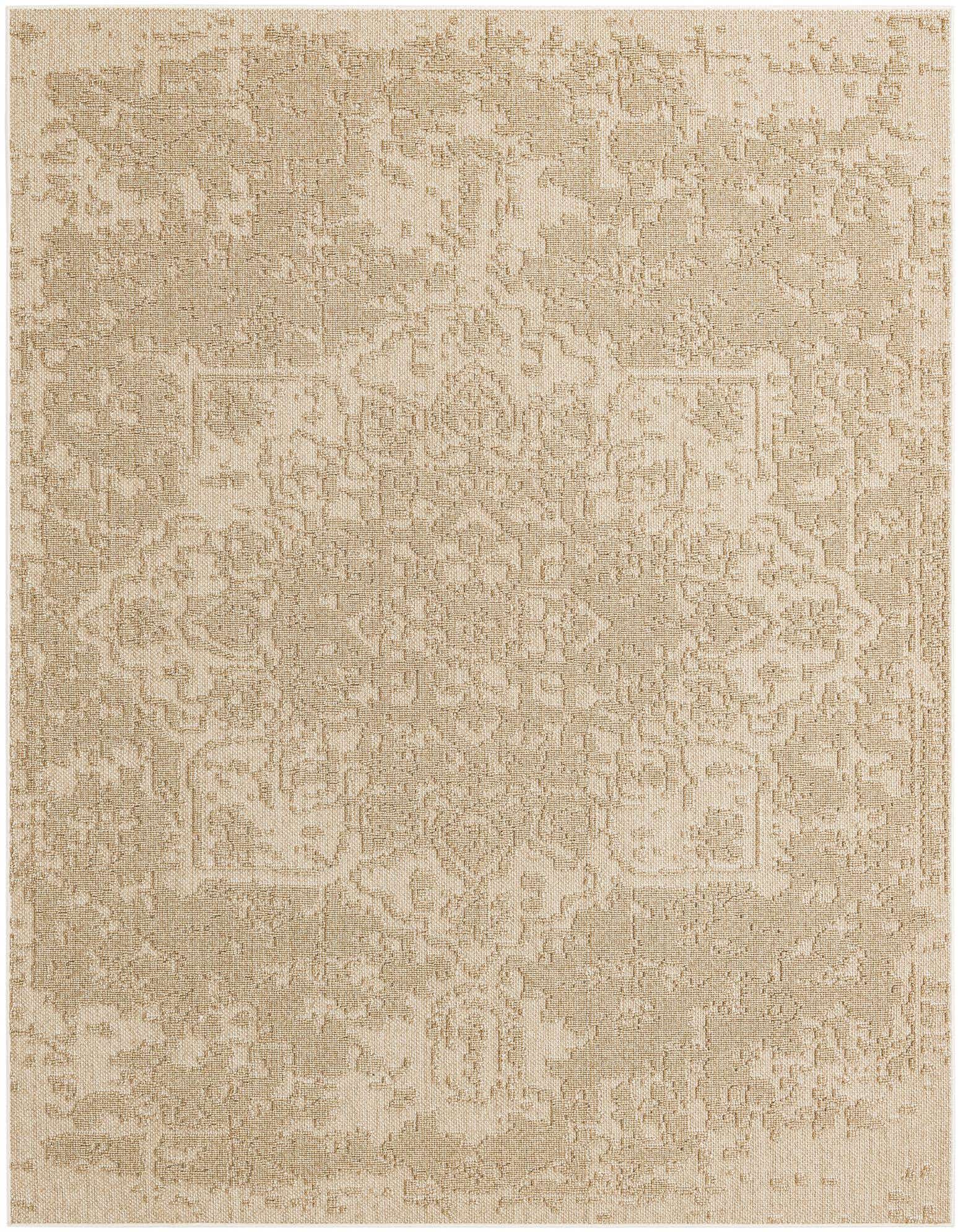 7' 10 x 10' Easy-Clean Traditional Indoor / Outdoor Rug