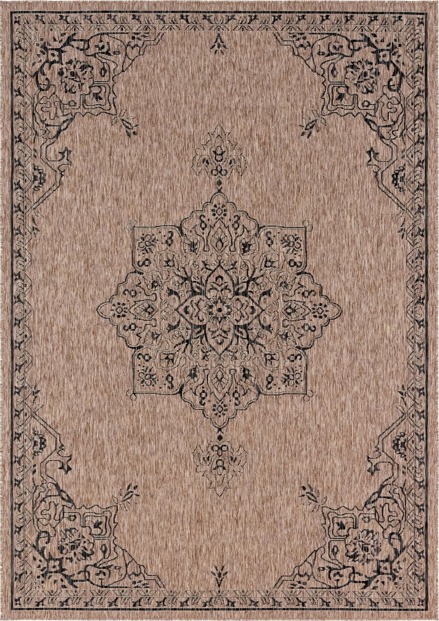 Primary image 7' 10 x 11'  Washable Traditional Indoor / Outdoor Rug